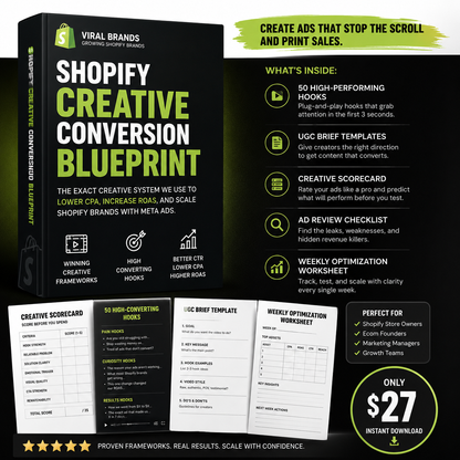 Shopify Creative Conversion Blueprint — $27